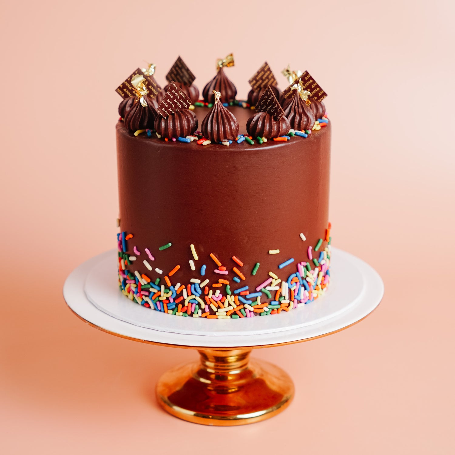 Vegan Chocolate Sprinkle Party Cake