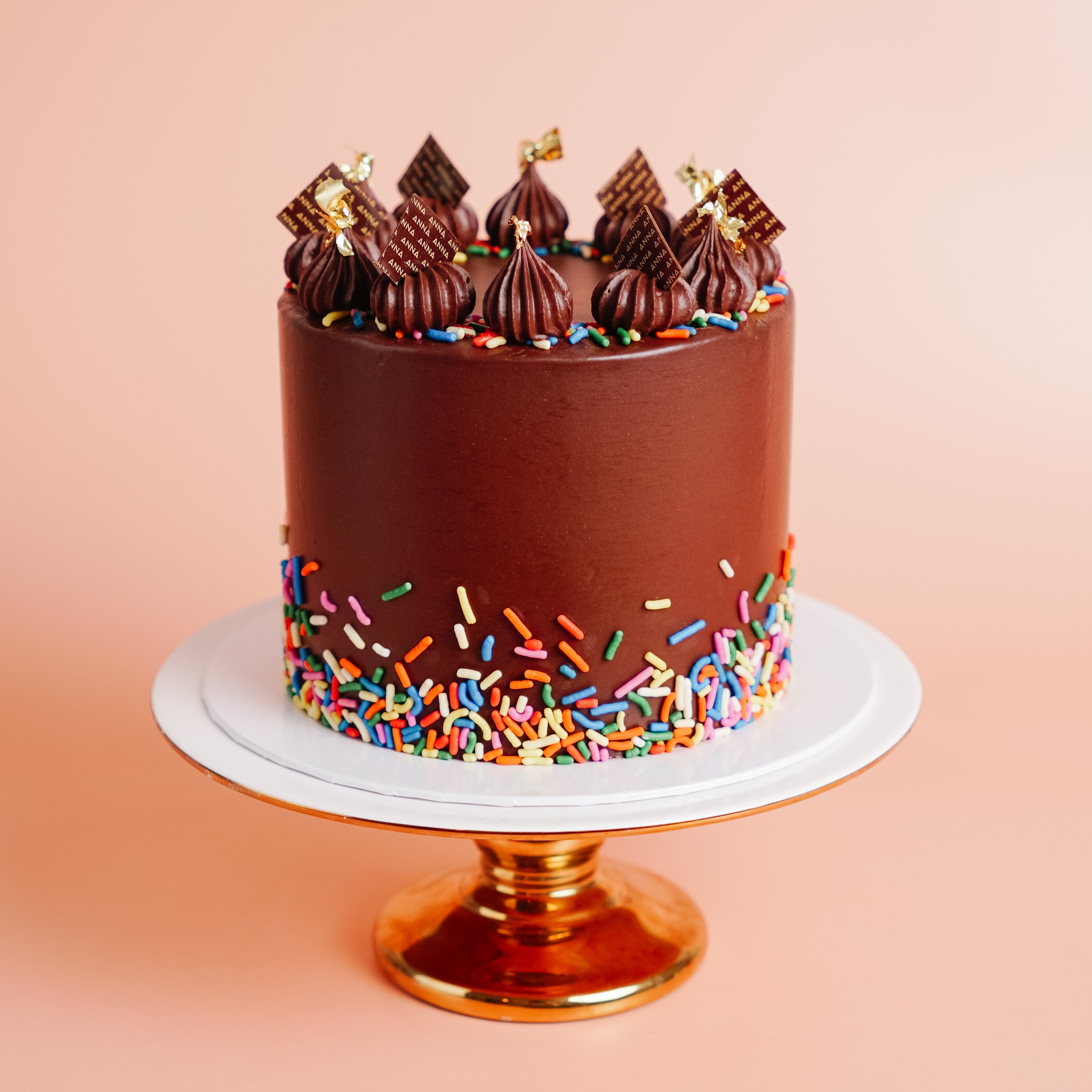 Vegan Chocolate Sprinkle Party Cake