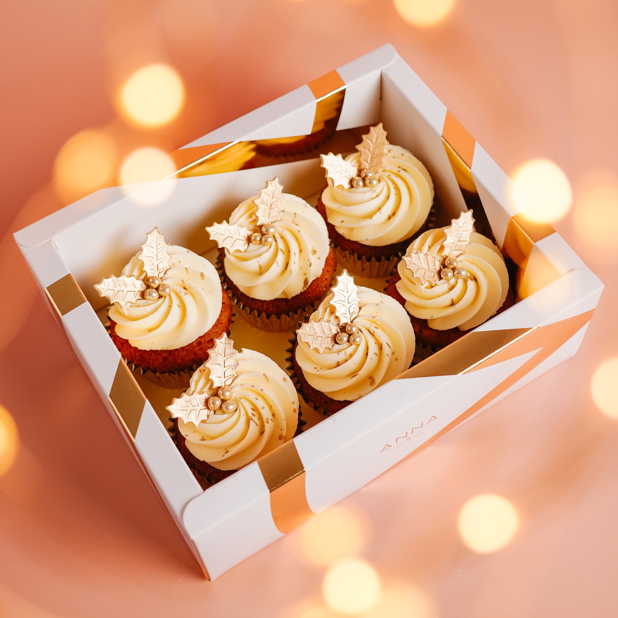 Toasted Pecan & Salted Caramel Christmas Cupcakes