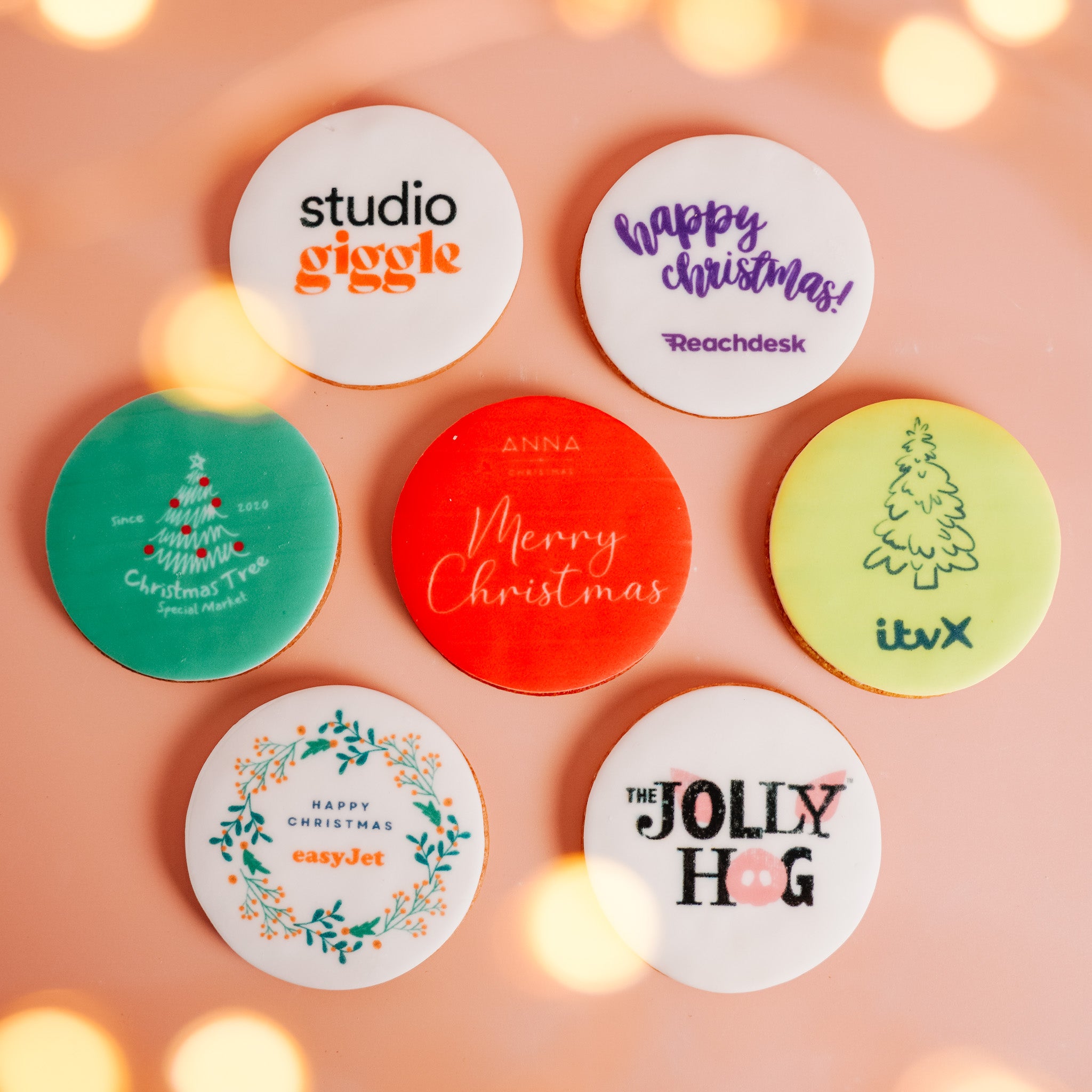Logo Round Christmas Vanilla Biscuits