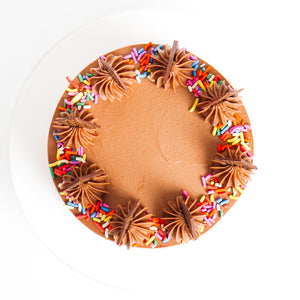 Vegan & Gluten Free Chocolate Sprinkle Party Cake