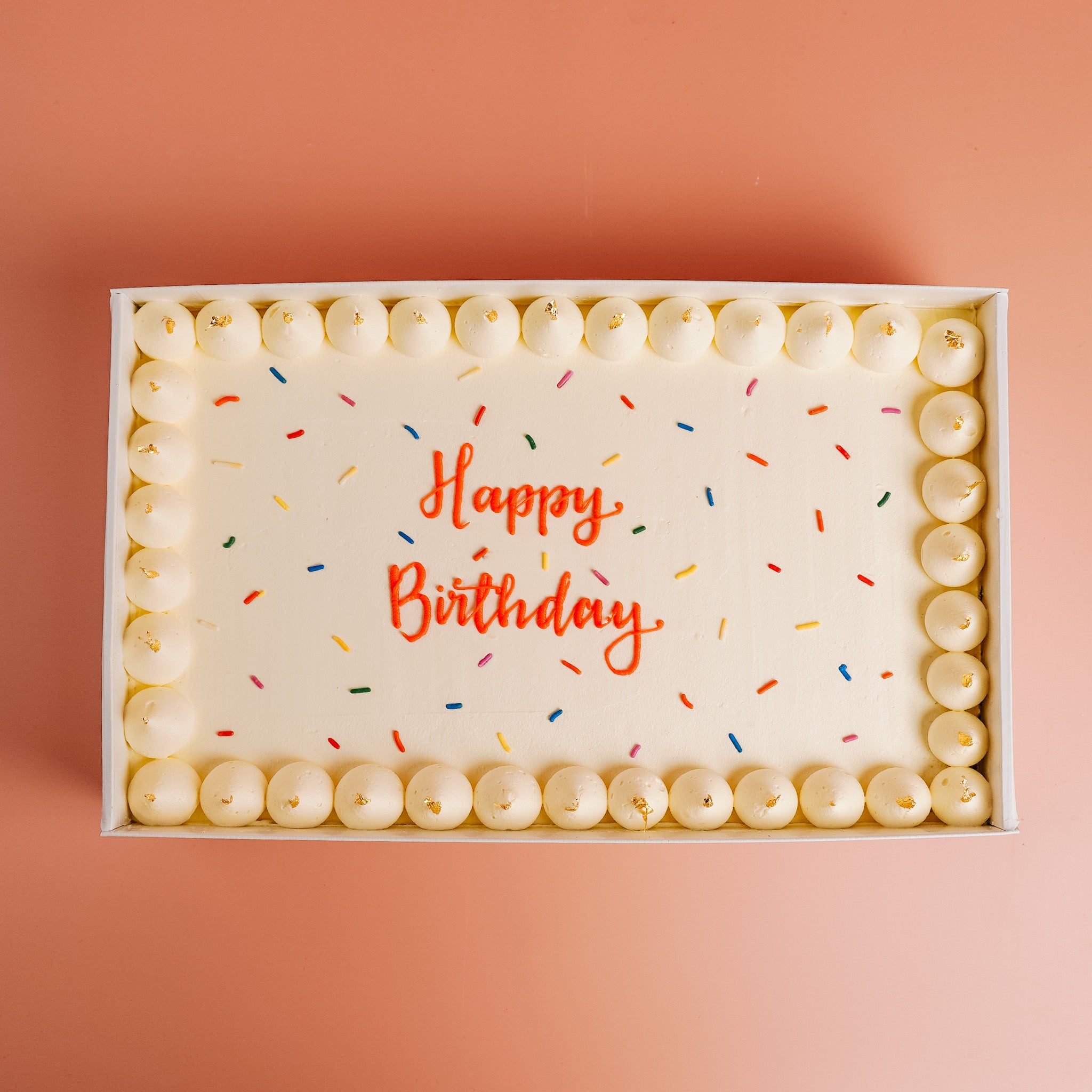 Minimal Sprinkle Sheet Cake