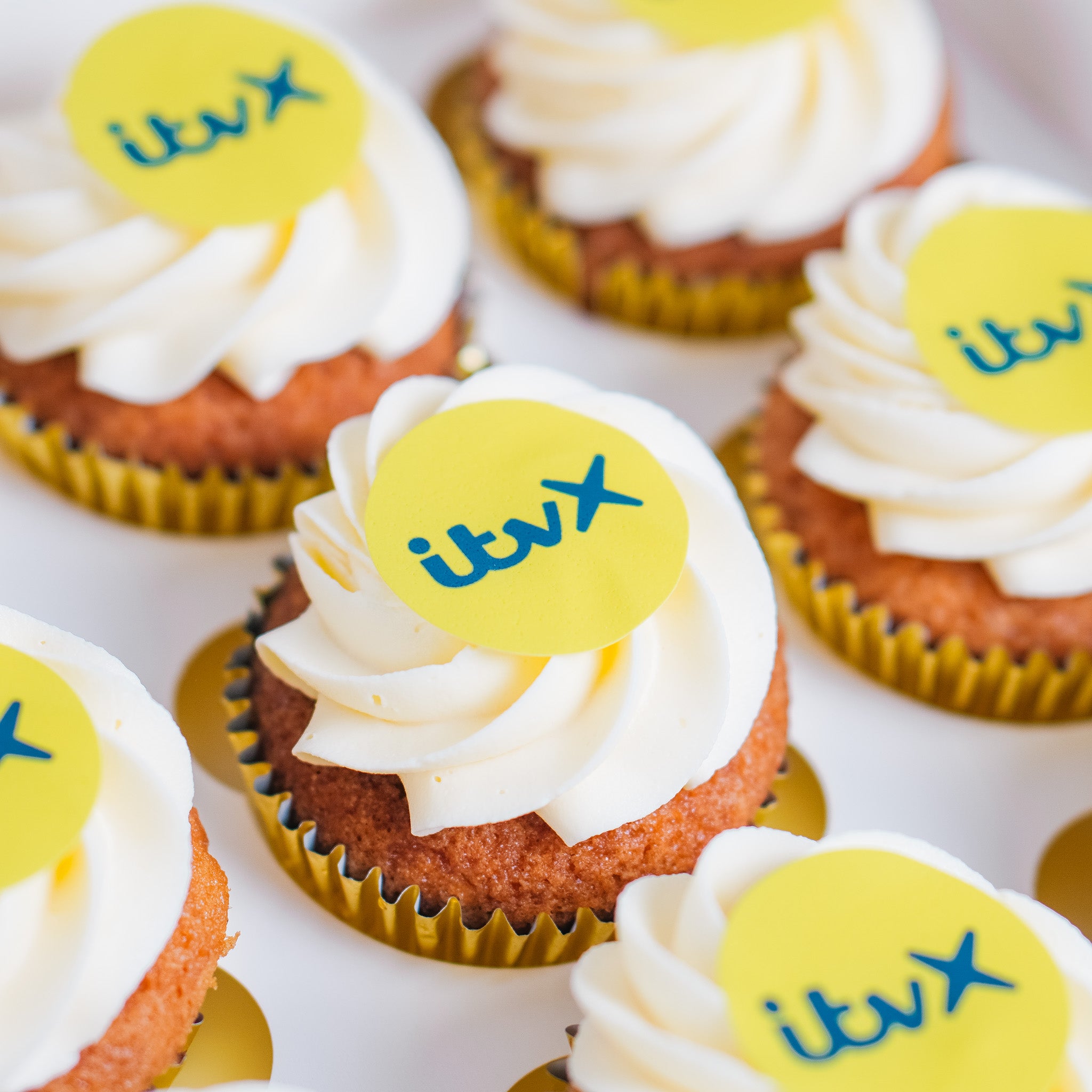 Vanilla & Raspberry Logo Cupcake Box