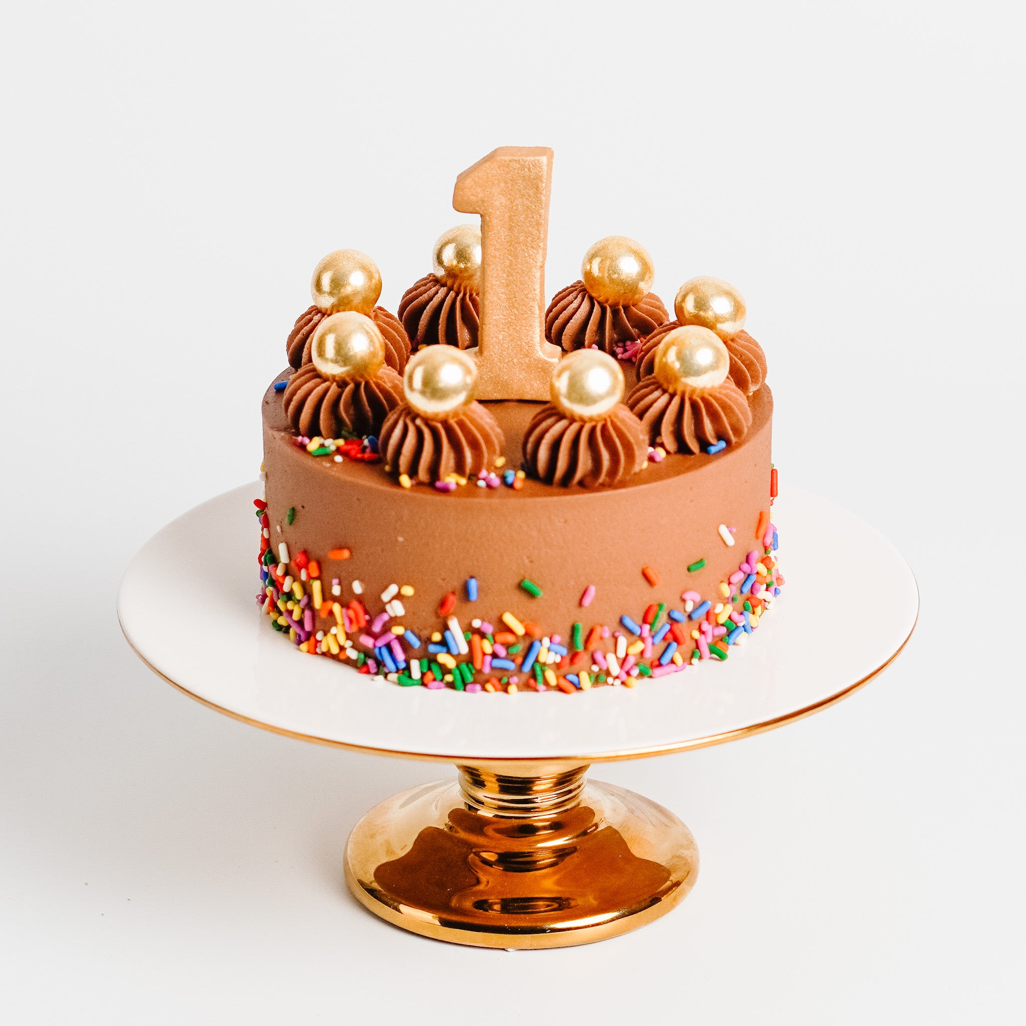Chocolate Sprinkle Party Cake - for Two