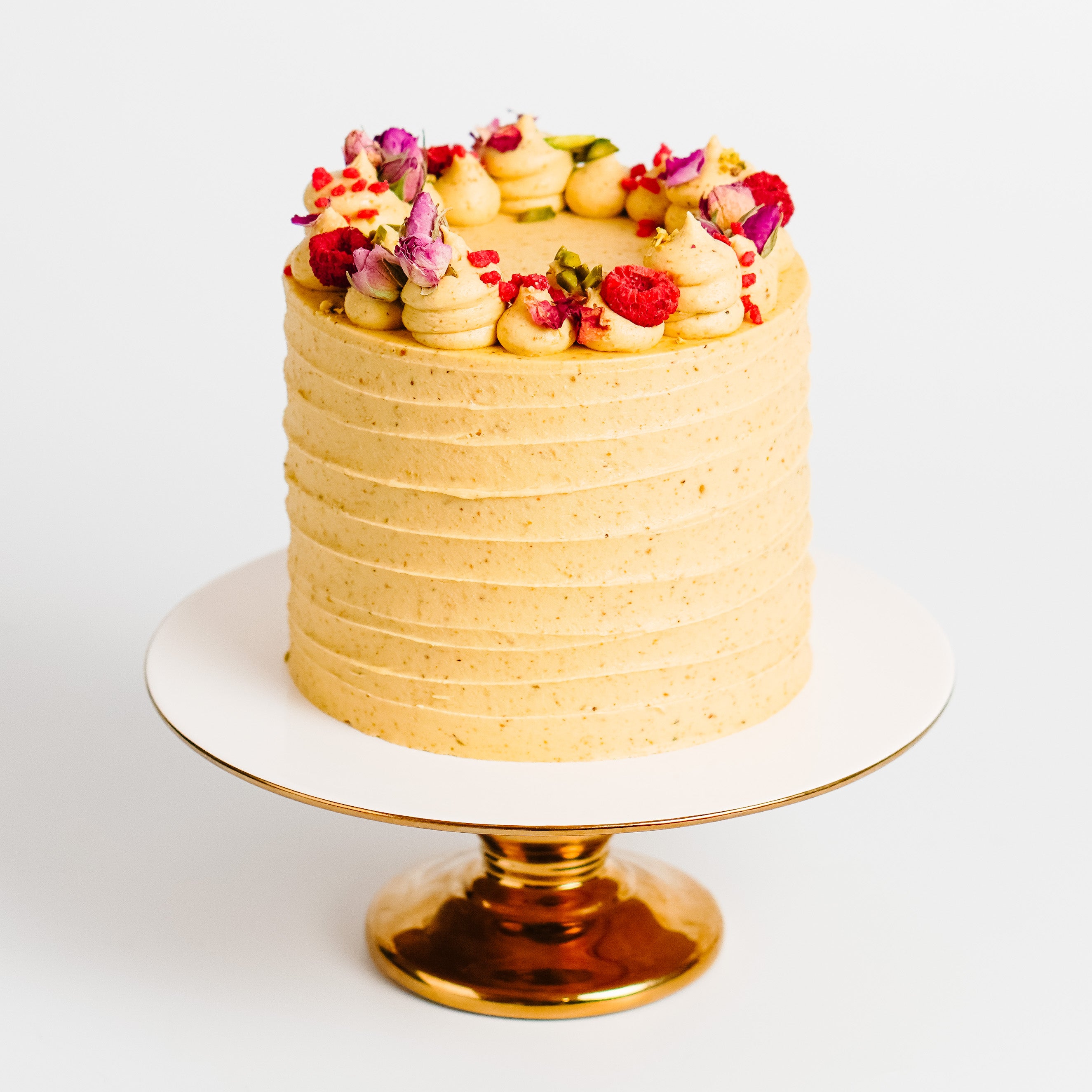 Rose, Raspberry and Pistachio Cake