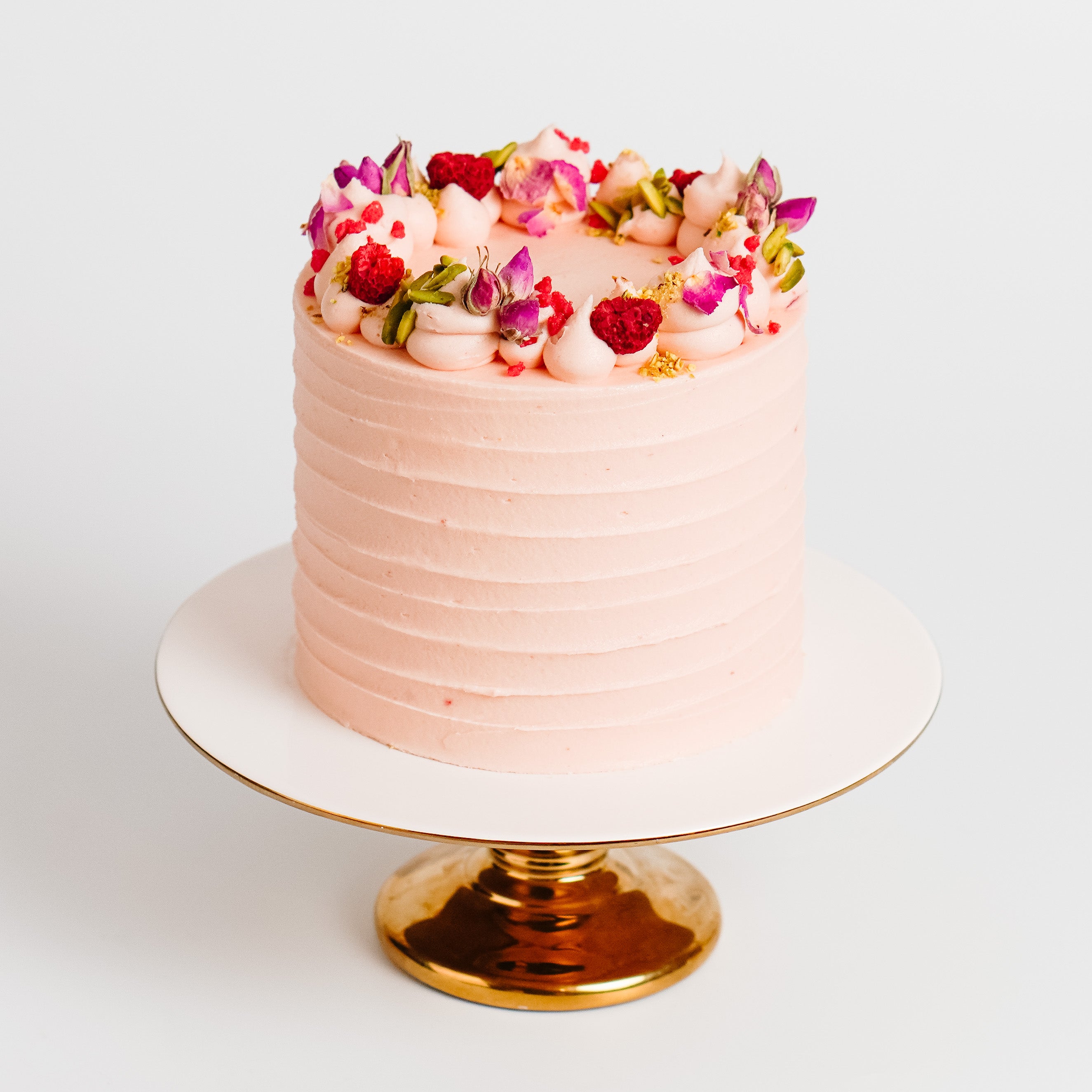 Rose, Raspberry and Pistachio Cake
