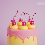 Load image into Gallery viewer, Gluten Free Cheeky Cherry Drip Cake
