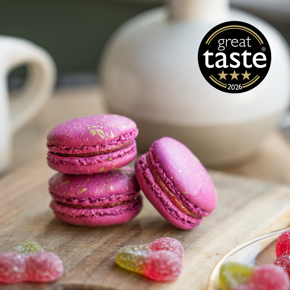 Sweetie Shop Sour Cherry Award Wining 12 piece Macaron Box