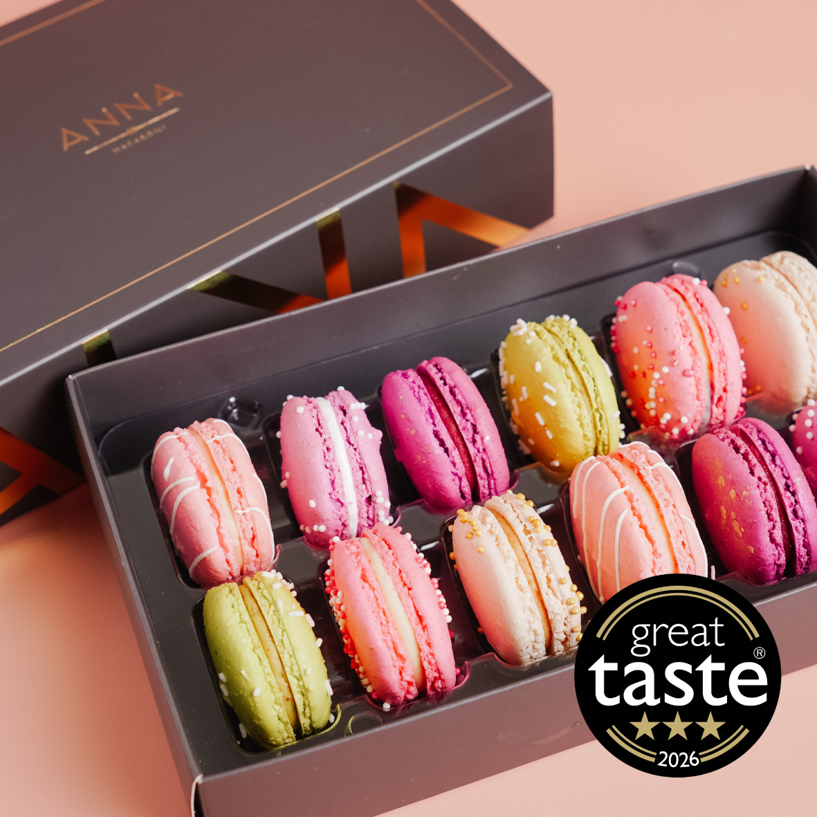 Great Taste Award Winning 12 Piece Macaron Collection