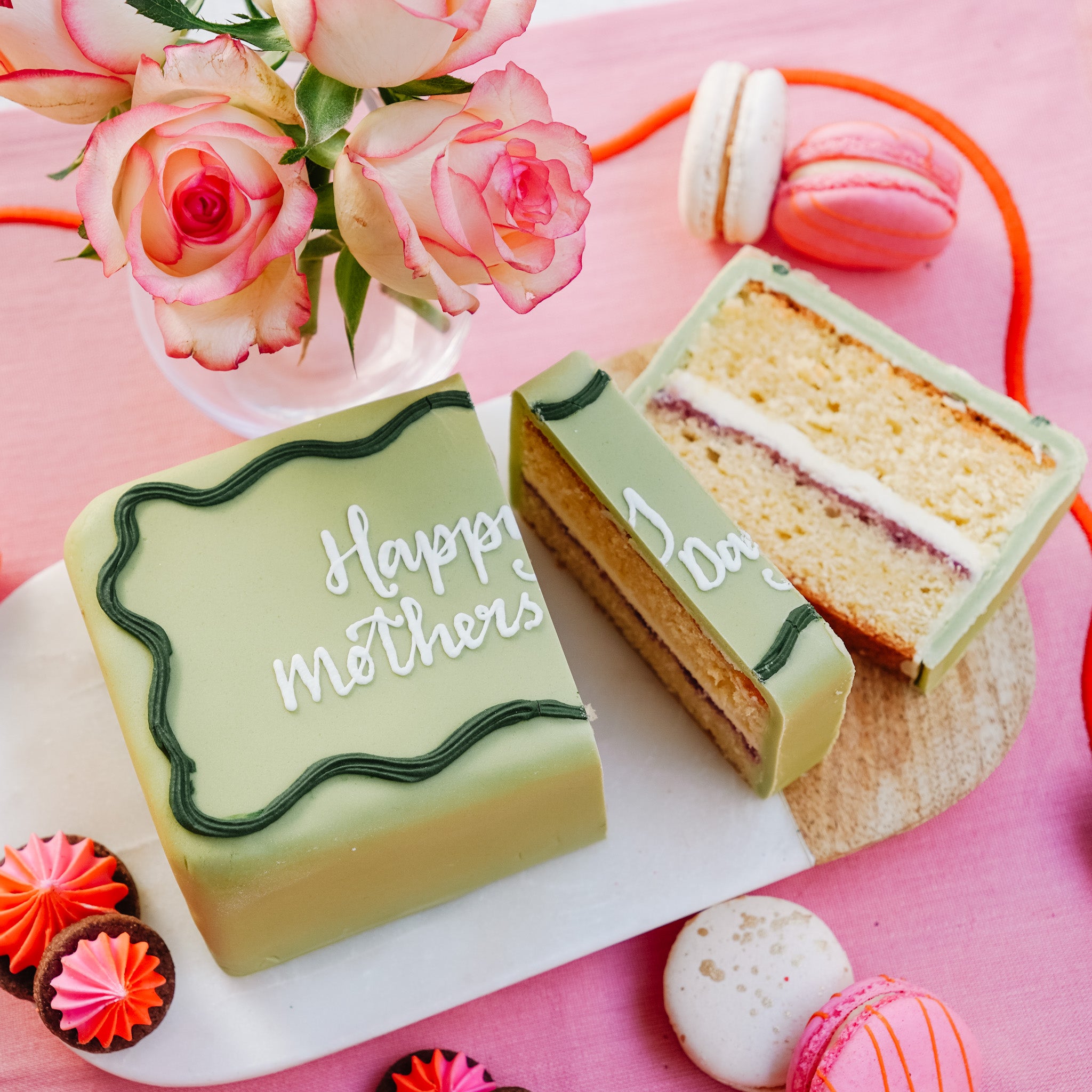 Moss Green Mother's Day Cake