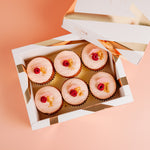 Load image into Gallery viewer, Rose, Raspberry &amp; Pistachio Cupcakes
