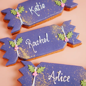 Personalised Christmas Navy Cracker Biscuit Box