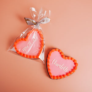 Personalised Single Heart Biscuit