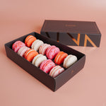 Load image into Gallery viewer, Valentine&#39;s Day Macarons, 12 Piece Box
