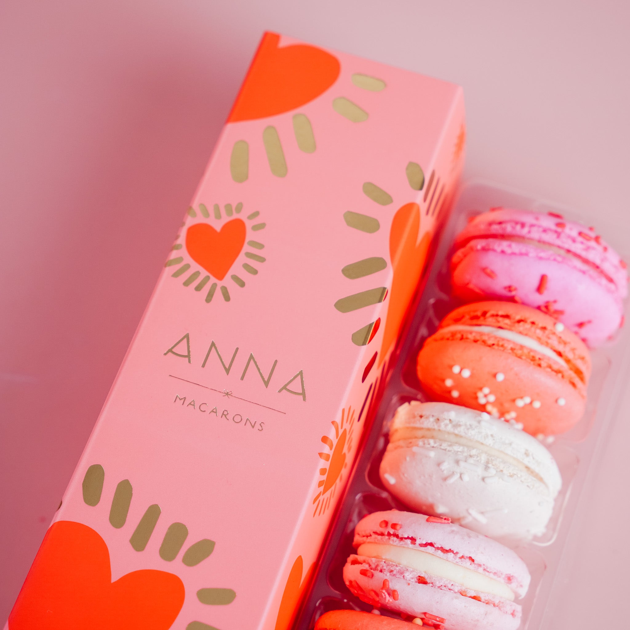 Valentine's Day Heart Macaron Tower