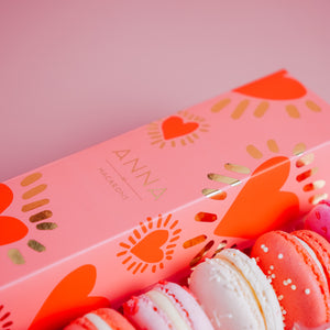 Valentine's Day Heart Macaron Tower