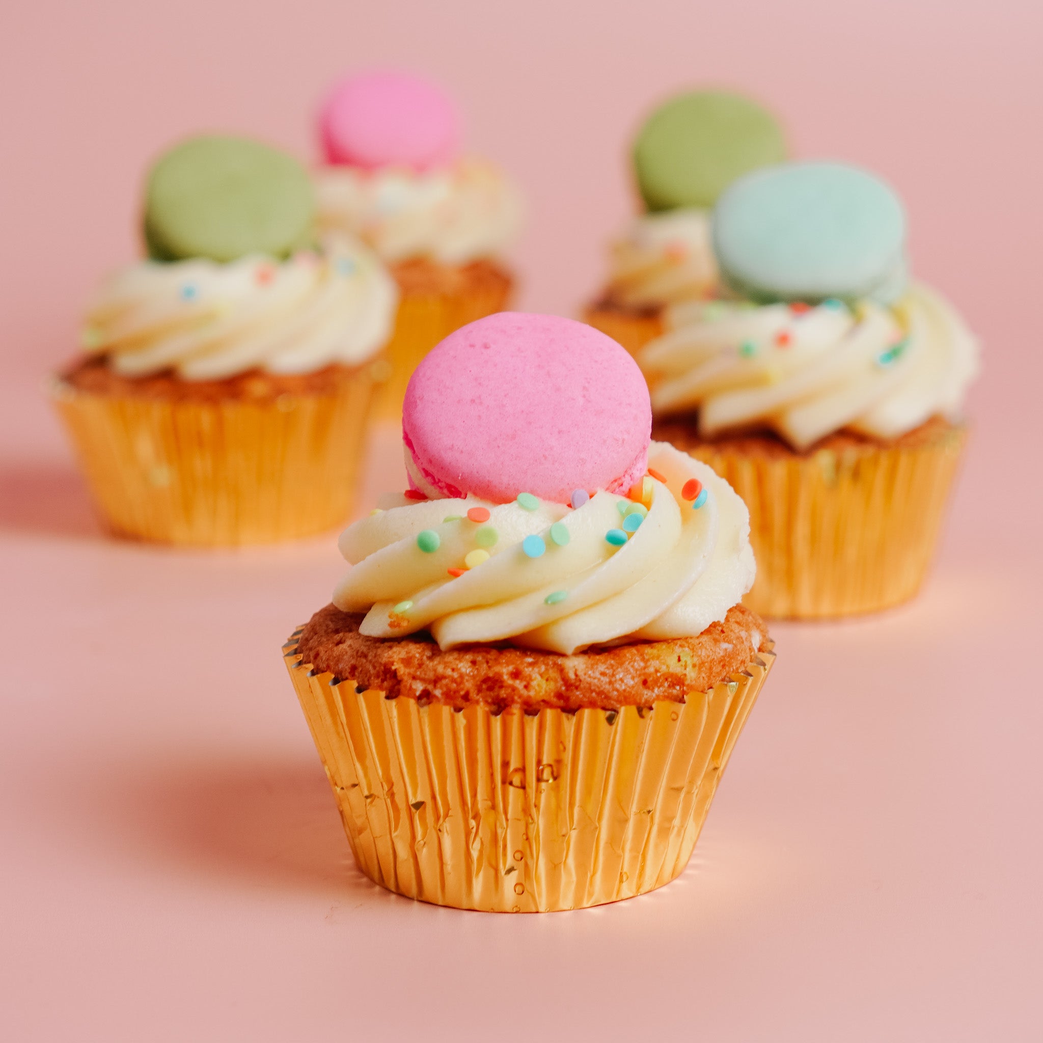 Cake Batter Sprinkle Cupcakes