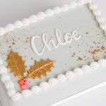 Load image into Gallery viewer, Vanilla &amp; Raspberry Personalised Festive Cake
