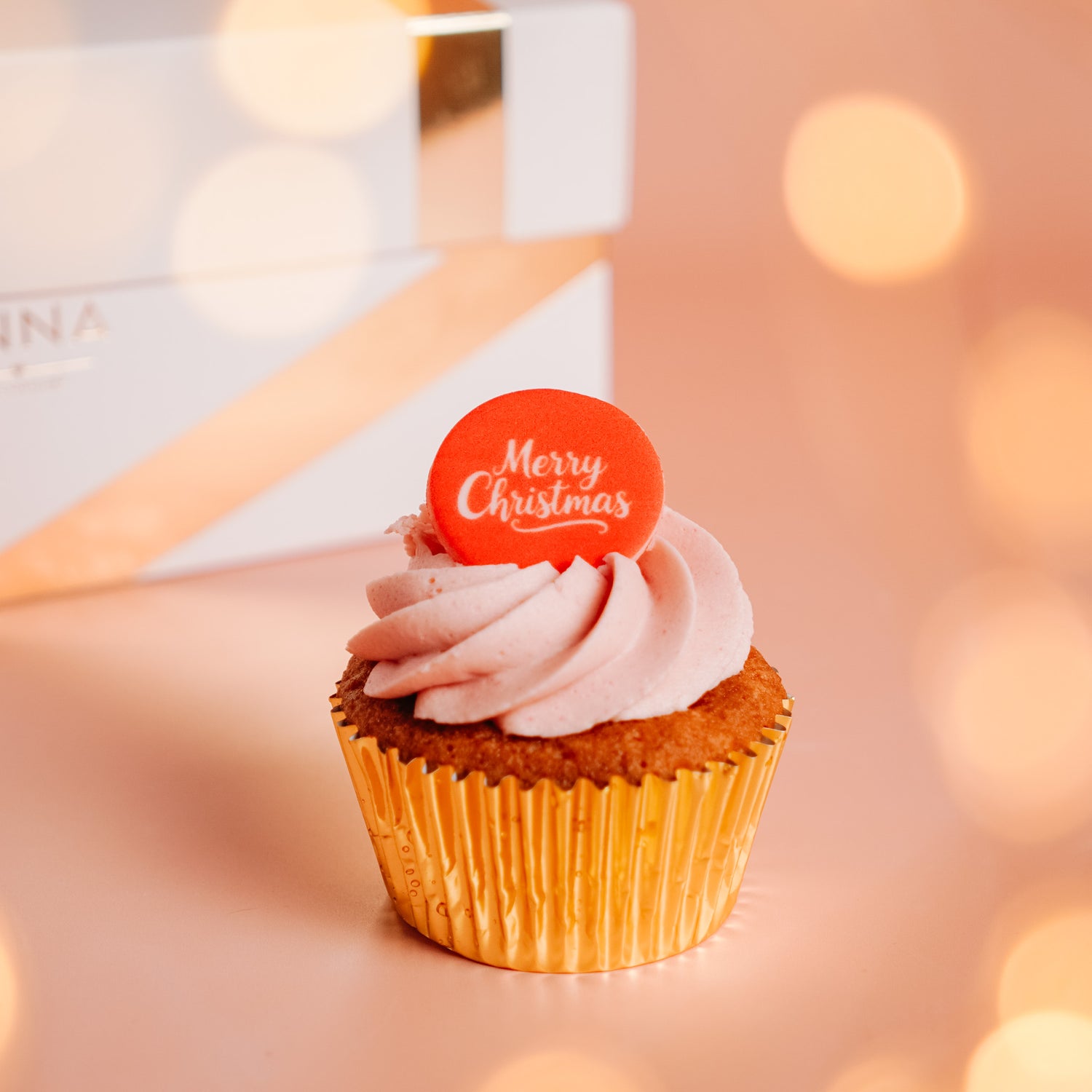 Raspberry, Orange &amp; White Chocolate Christmas Cupcakes