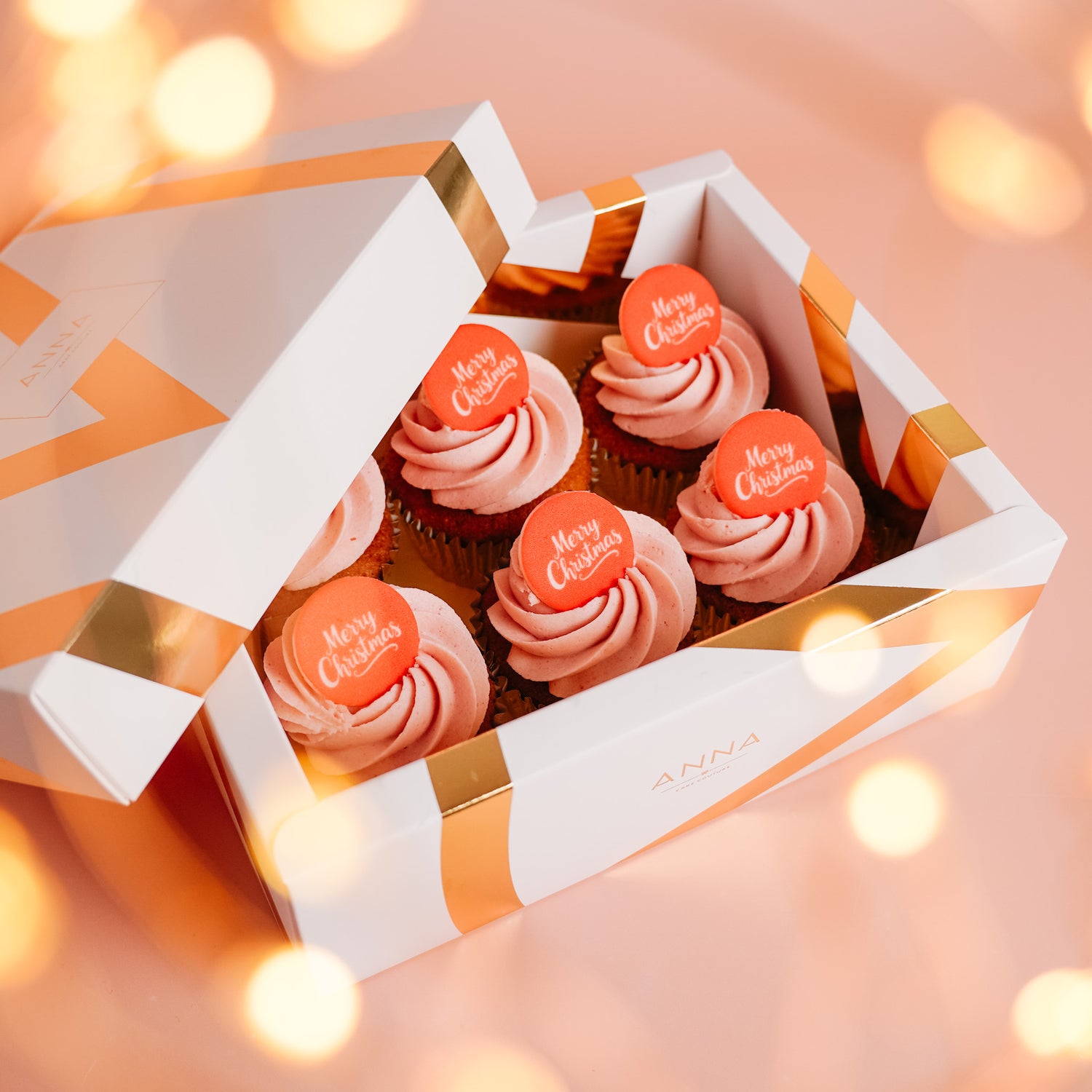 Raspberry, Orange &amp; White Chocolate Christmas Cupcakes