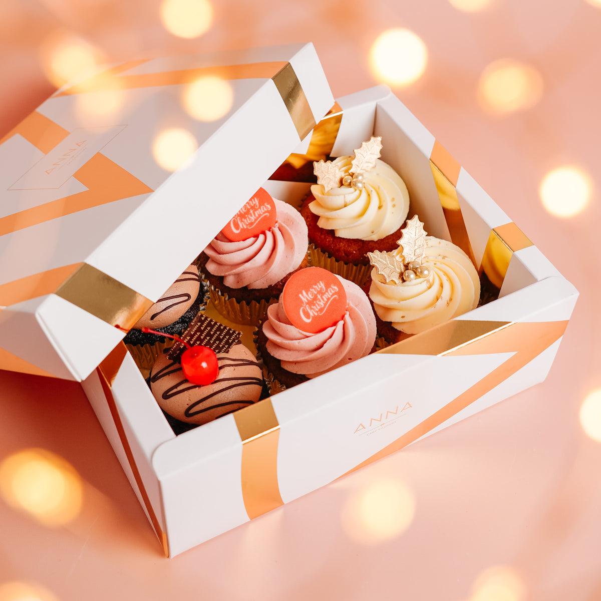 Christmas Cupcake Selection Box (6 Cupcakes)