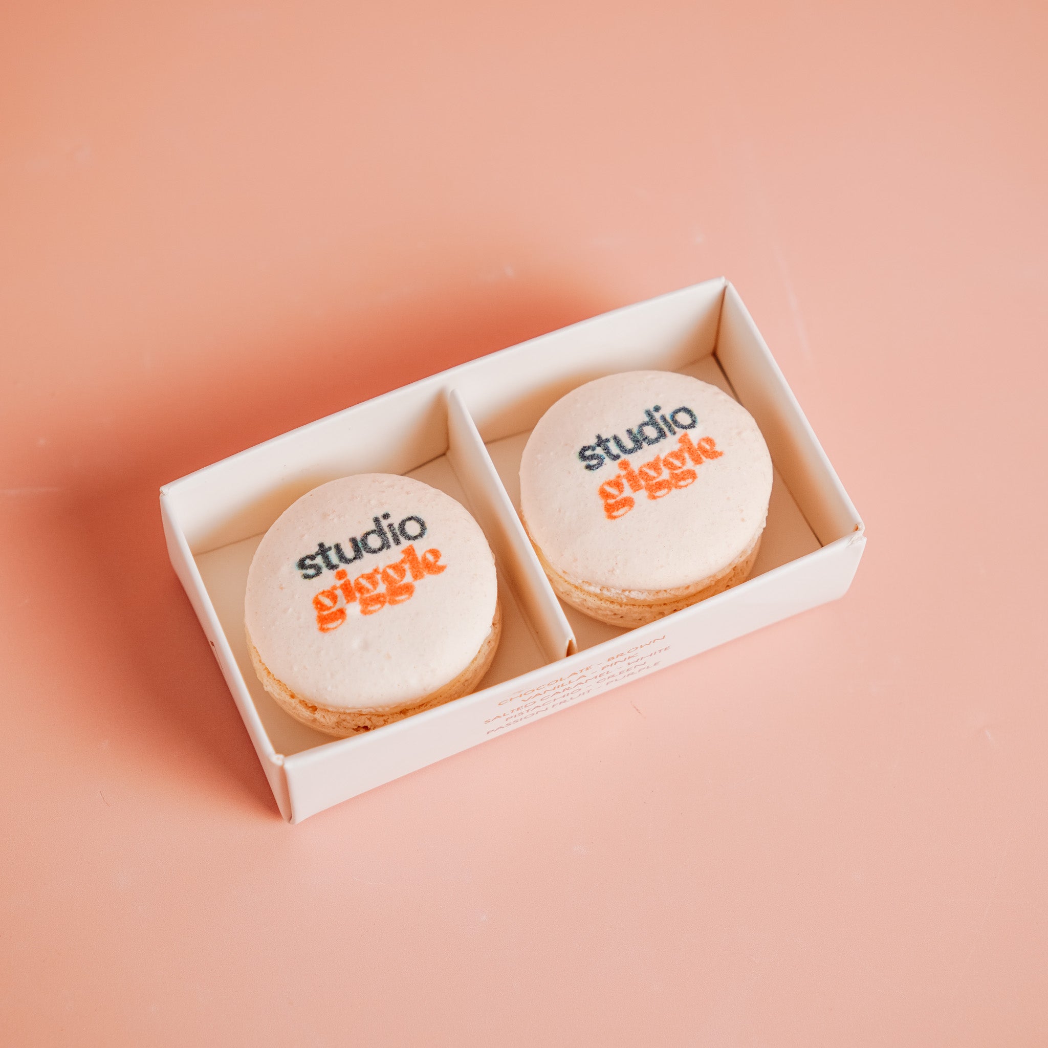 Branded Macaron Matchbox Favours
