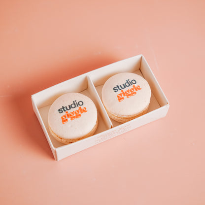 Branded Macaron Matchbox Favours