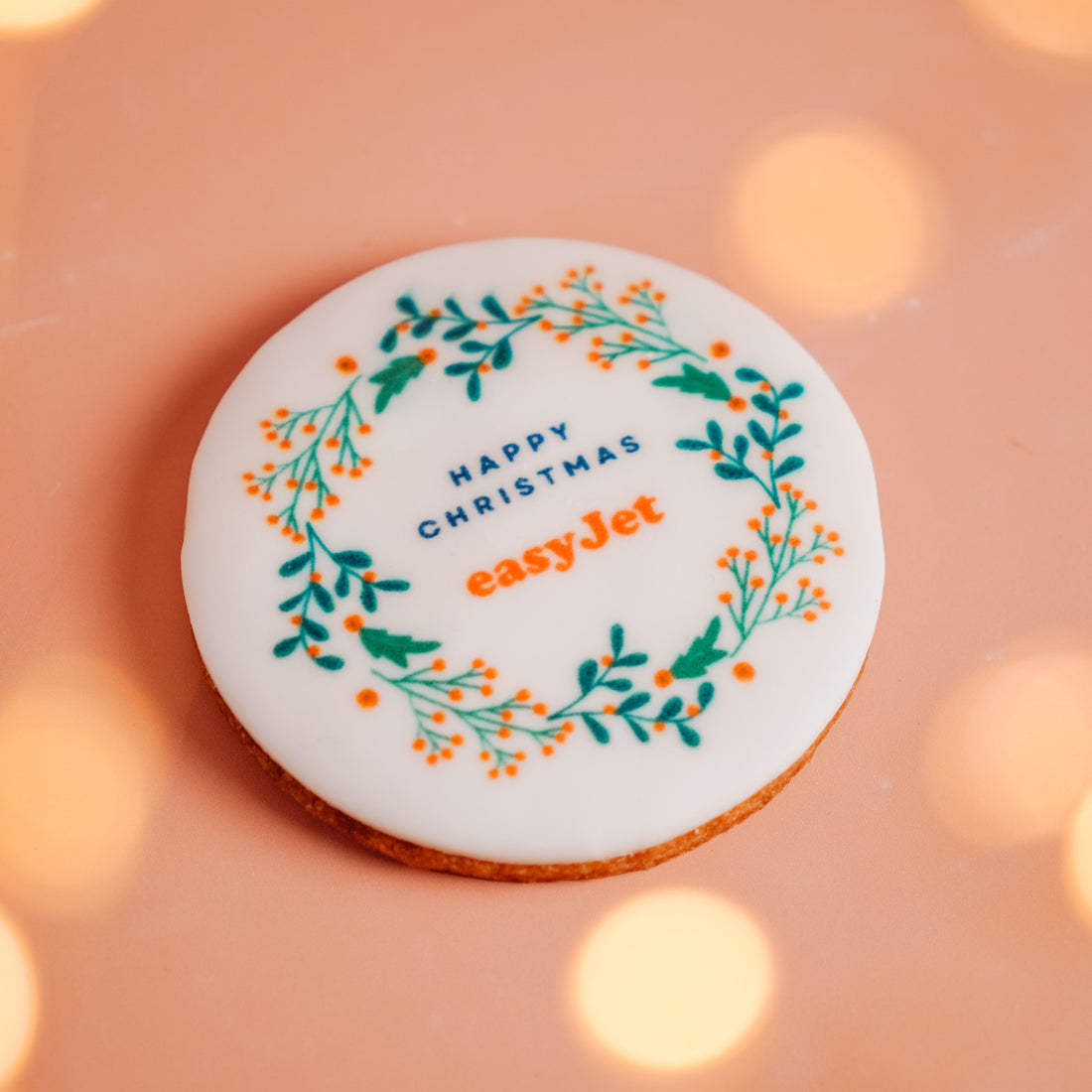 Logo Round Christmas Vanilla Biscuits