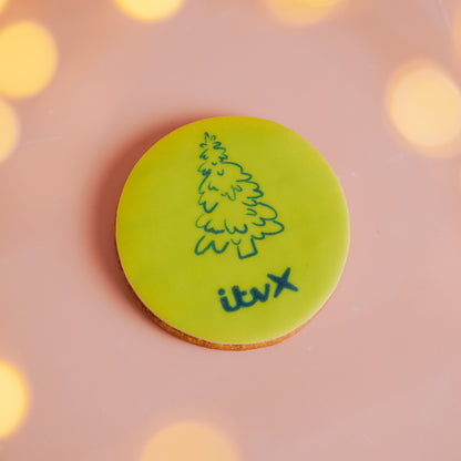 Logo Round Christmas Vanilla Biscuits