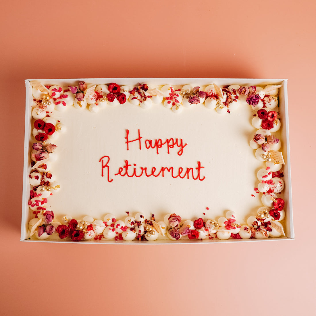 Rustic Petals Sheet Cake