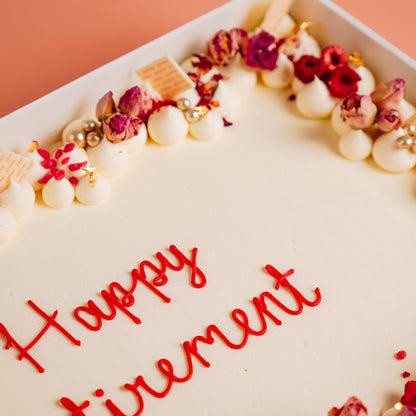 White Sheet Cake with &