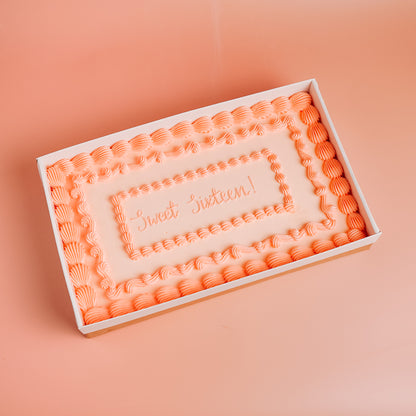 Classic Border Party Sheet Cake