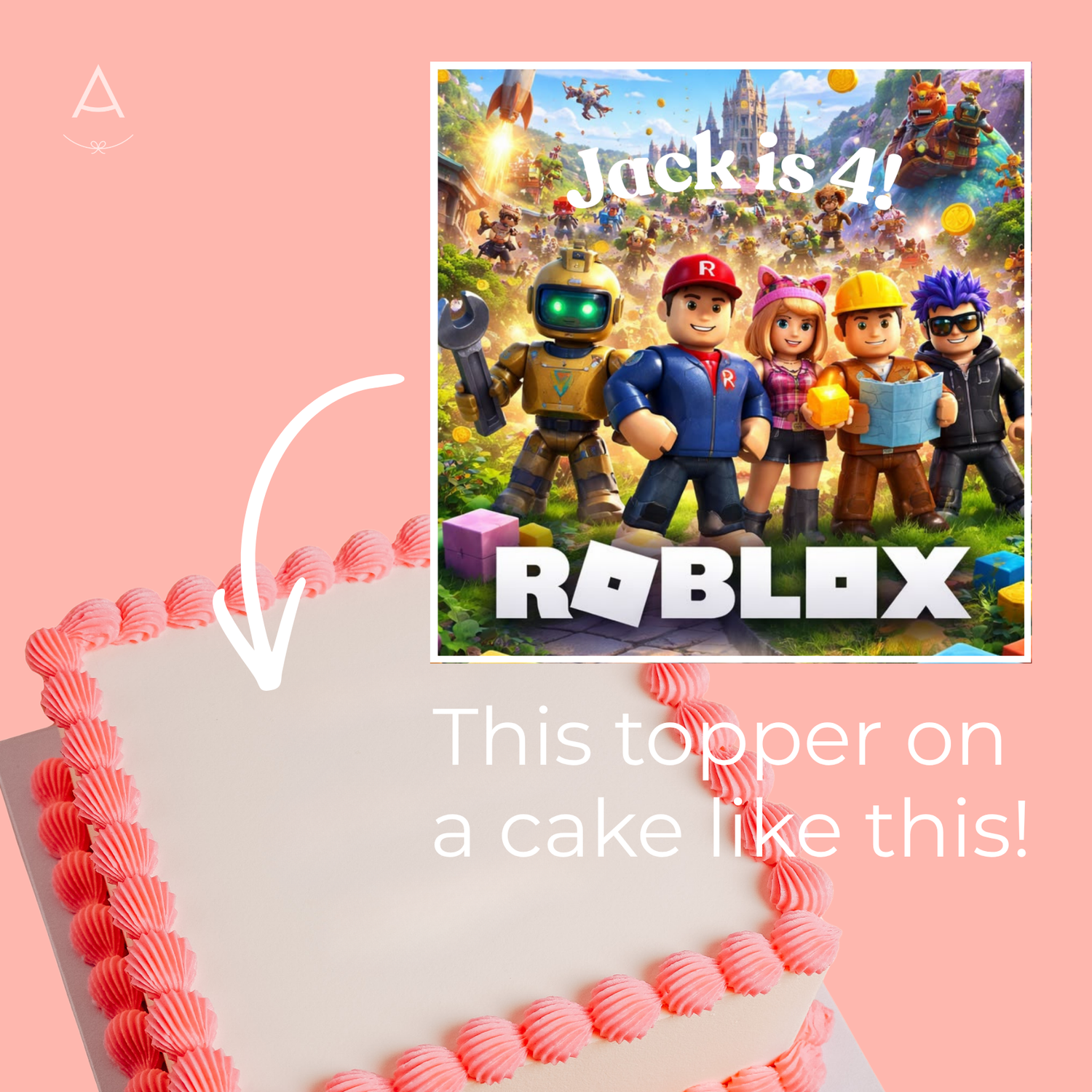 Roblox Kids Birthday Cake