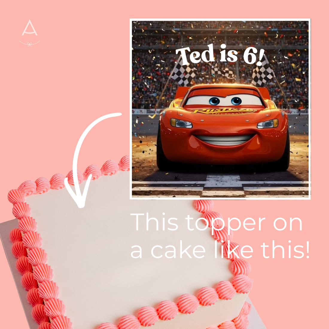Lightening McQueen Kids Birthday Cake