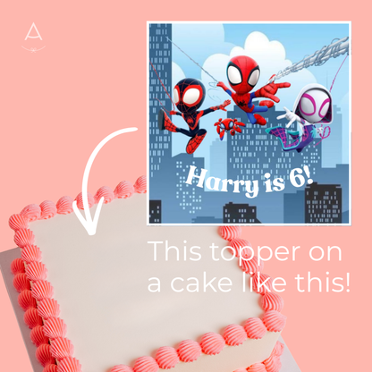 Spidey and his Amazing Friends Kids Birthday Cake