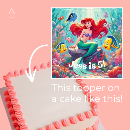 Little Mermaid Kids Birthday Cake