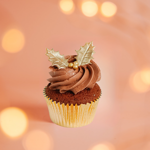 Vegan Double Chocolate Christmas Cupcakes