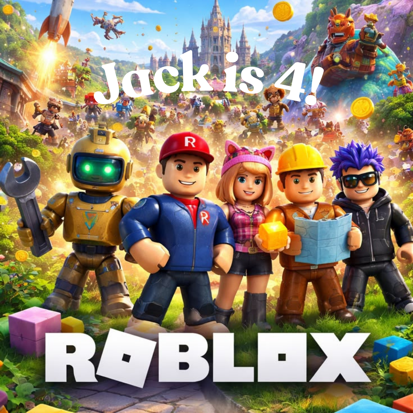 Roblox Kids Birthday Cake
