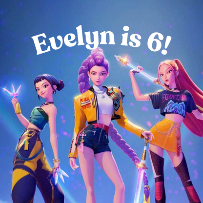 K-Pop Demon Hunters Kids Birthday Cake