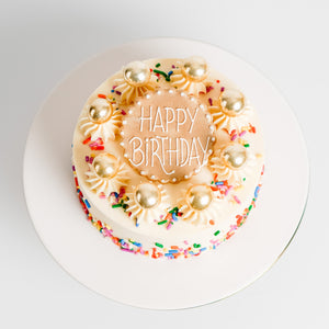 Vanilla Sprinkle Party Cake - for Two