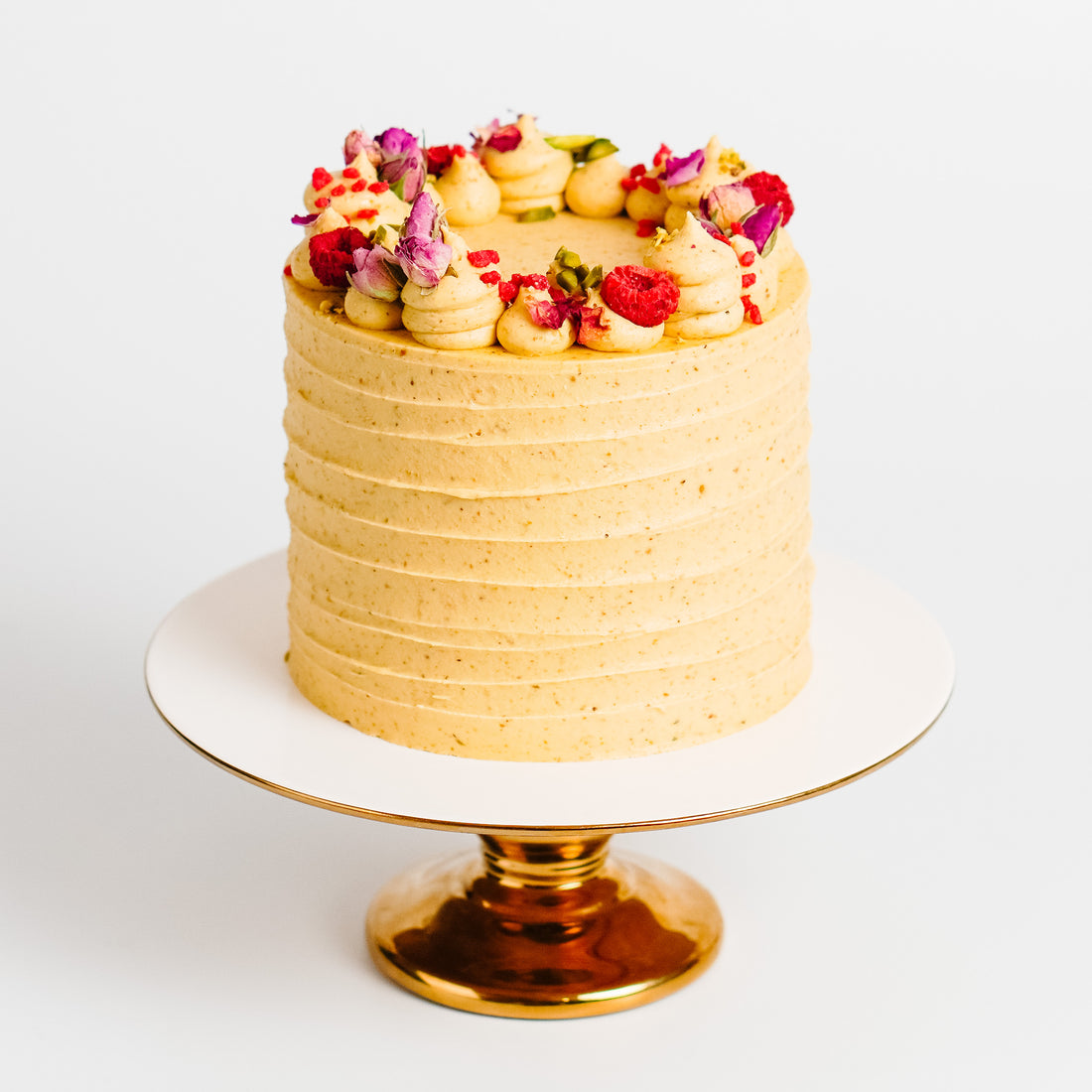 Rose, Raspberry and Pistachio Cake
